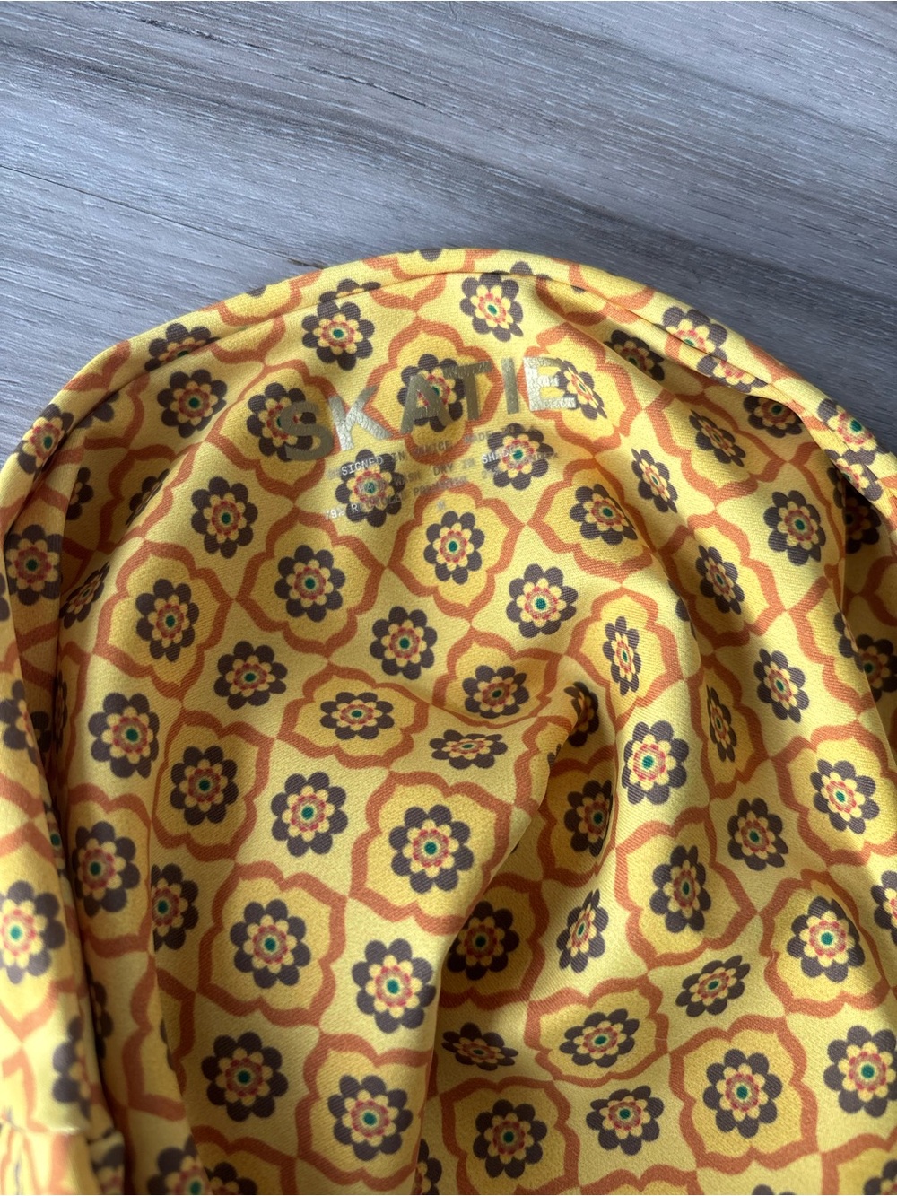 NWOT Skatie M Yellow Floral High Waist Bikini - Picture 4 of 4